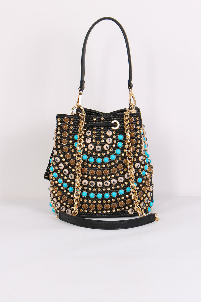Secchiello Rafia Black-3