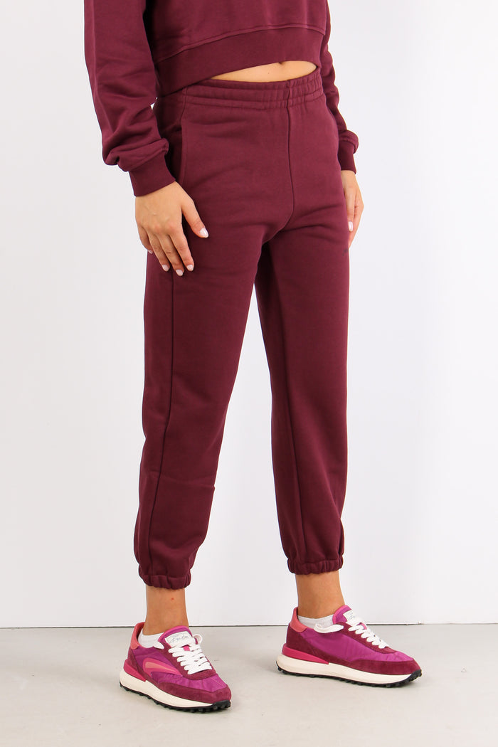 Pantalone Felpa Basico Bordeaux-5