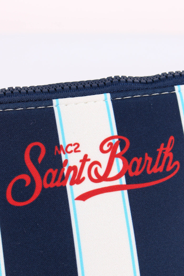 Aline Pochette Righe Blu/bianco-6