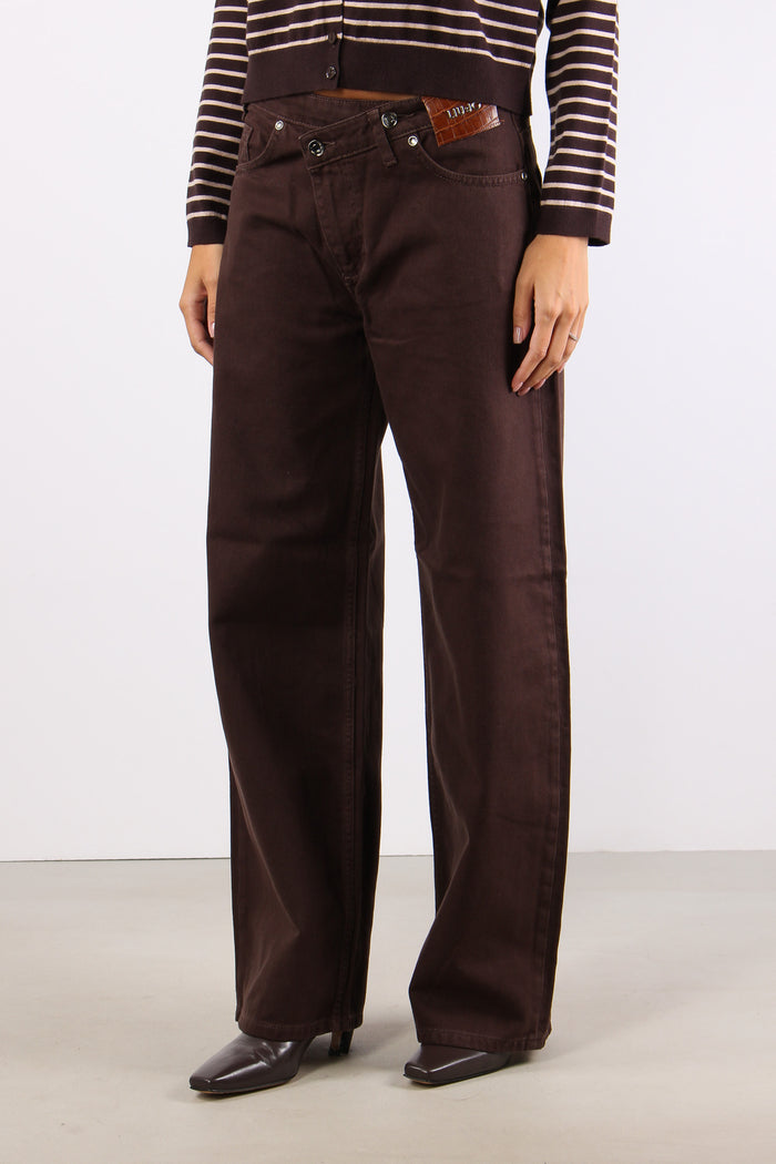 Denim Abbottonatura Asimmetrica Mole-3
