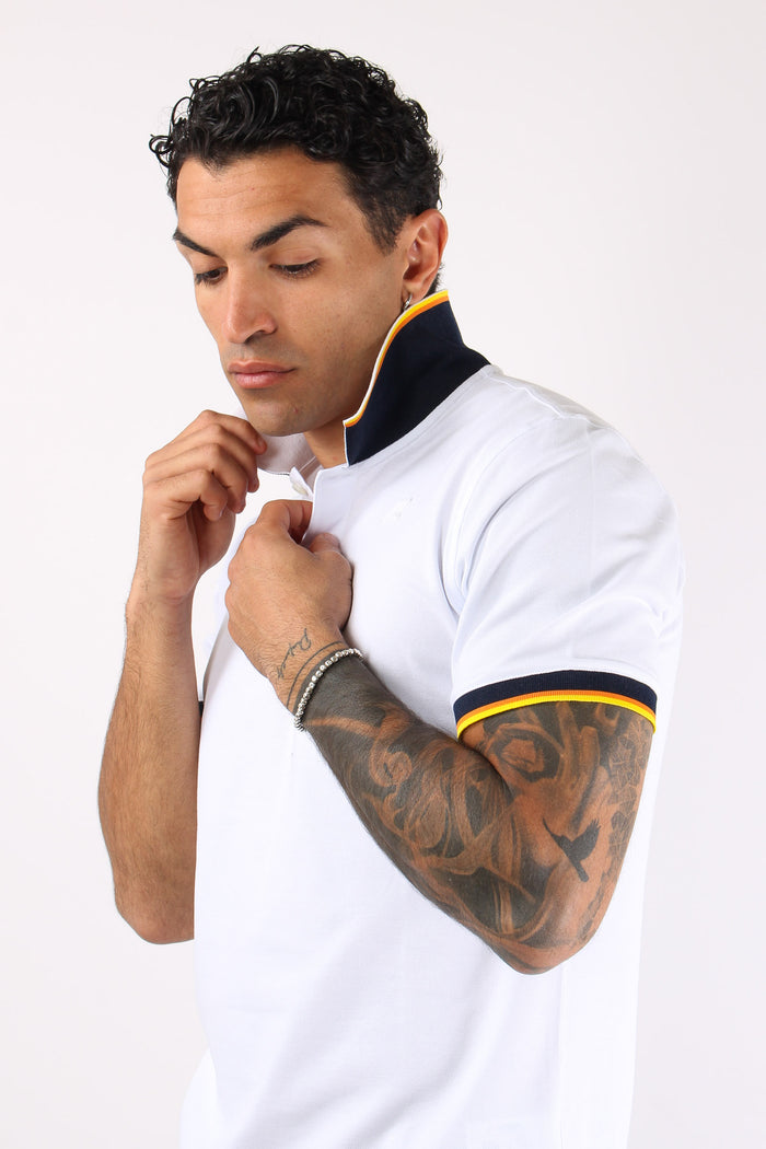 Polo Collo Contrasto White-7