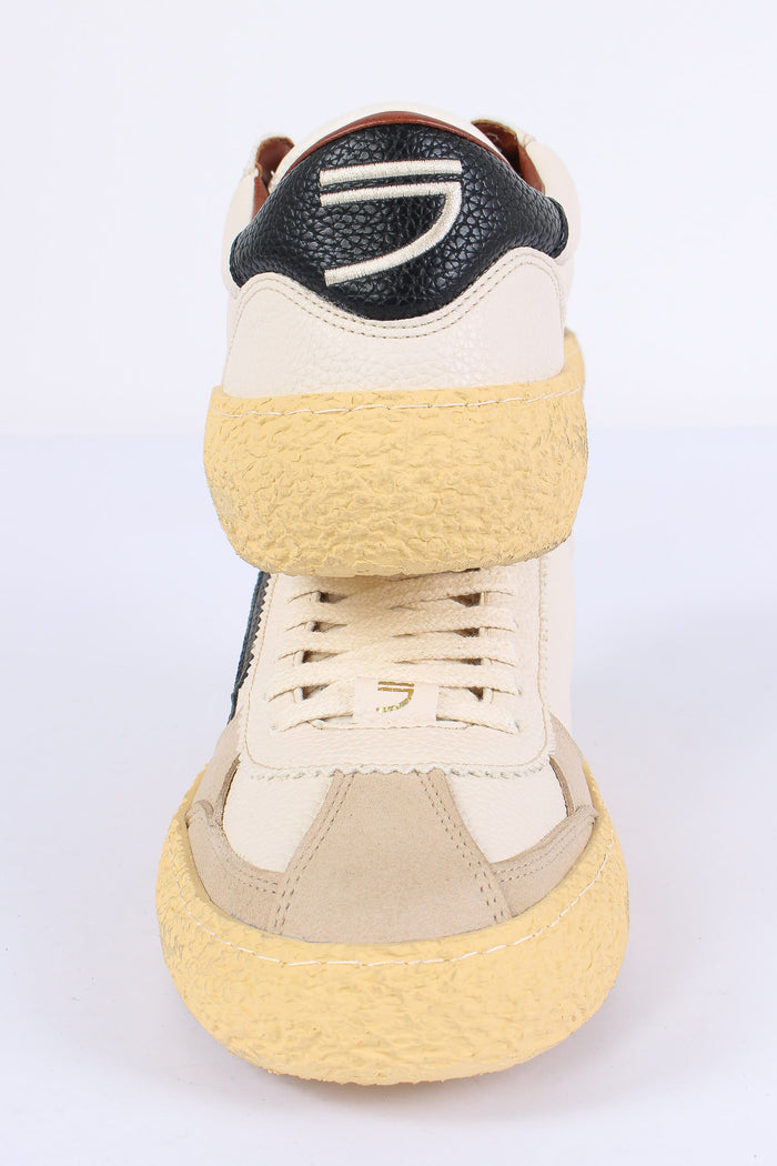 Sneakers Pelle Martellata Osso-6