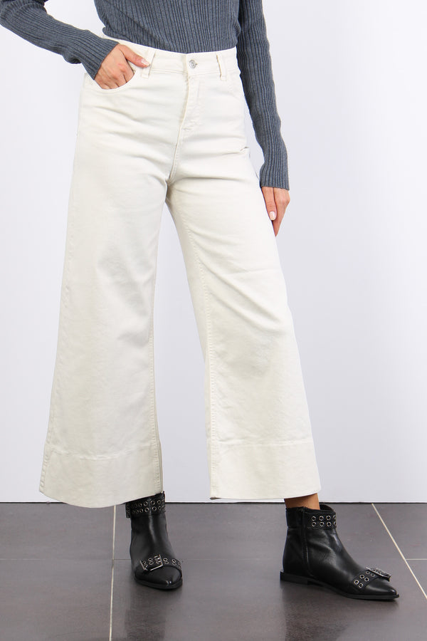 Pantalone Bull Orlo Alto Burro-2