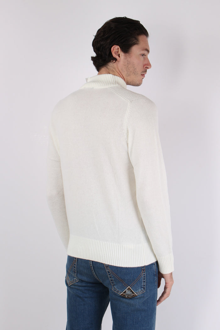 Collo Alto  Cotone Off White-5