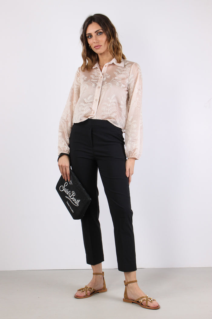 Pantalone Stretto Spacchetti Nero