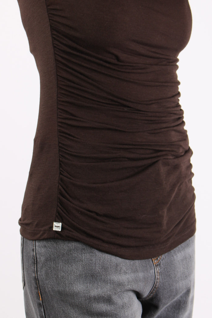 T-shirt Collo Alto Leggera Potting Soil-7