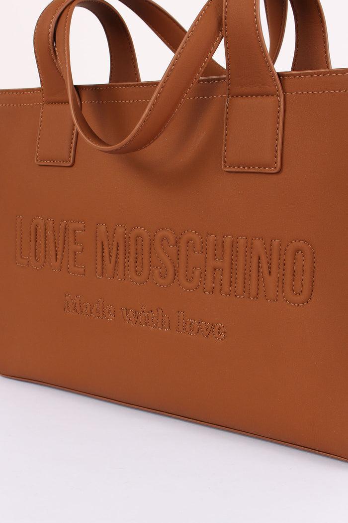 Shopping Rigida Lettering Cuoio-5