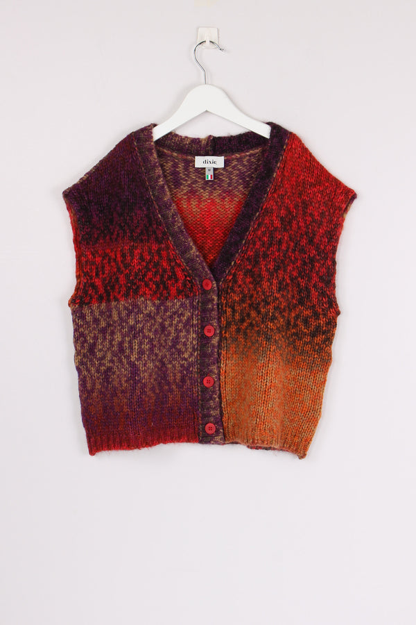 Gilet Over Bottoni Multicolor