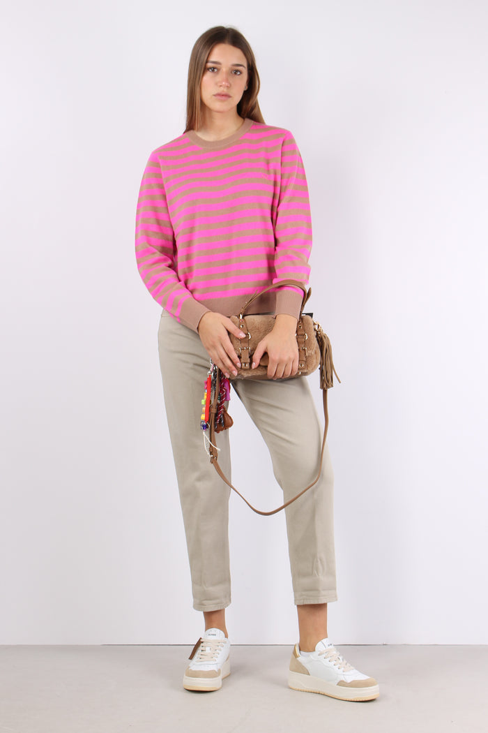 Maglia Girocollo Riga Deserto/fuxia-4