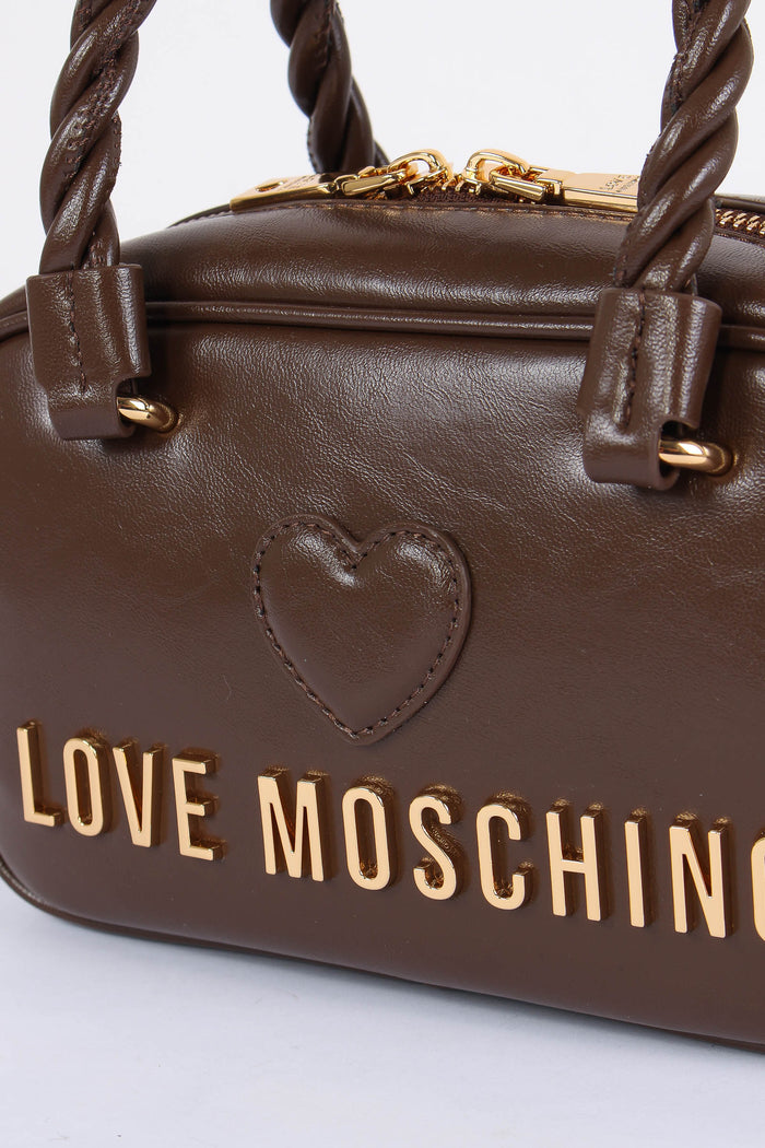 Bauletto Manico Intreccio Moro-4