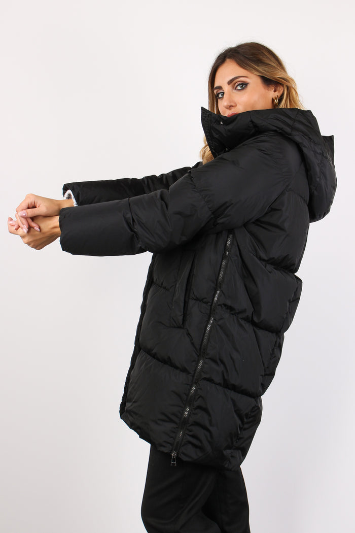 Newbembo Piumino Zip Svasato Nero-6