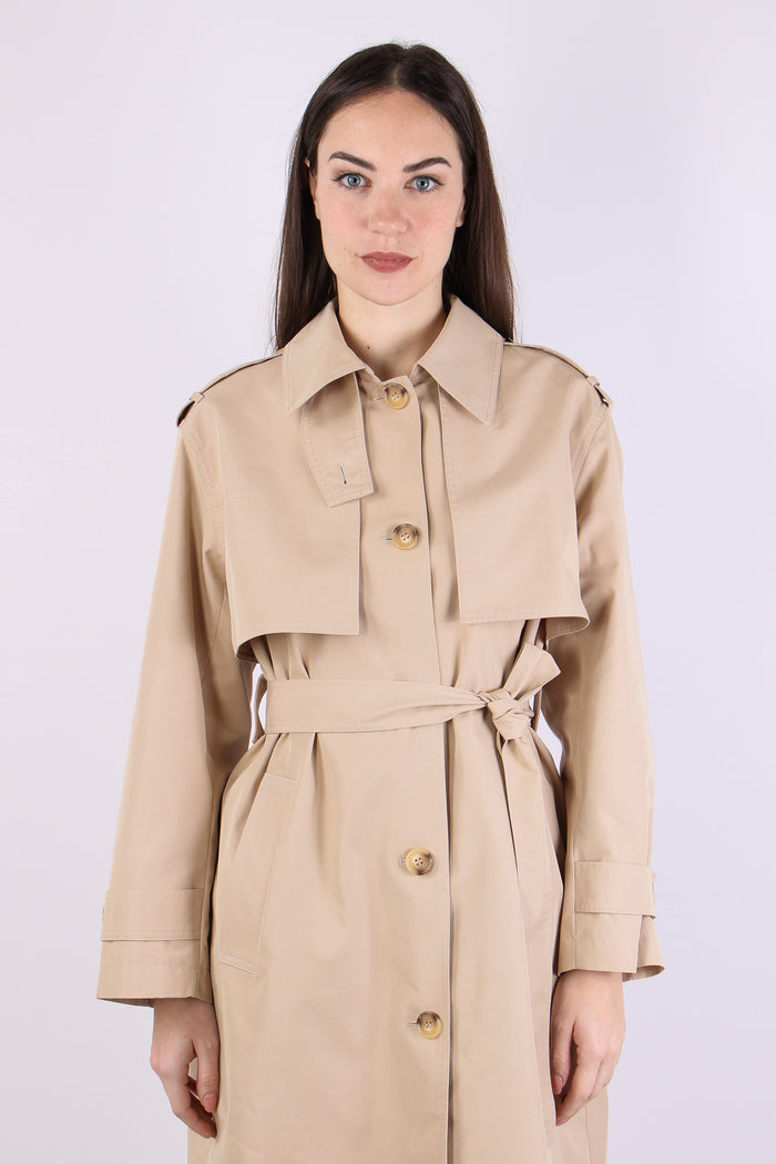 Trench Cintura Foulard Cream Beige-4