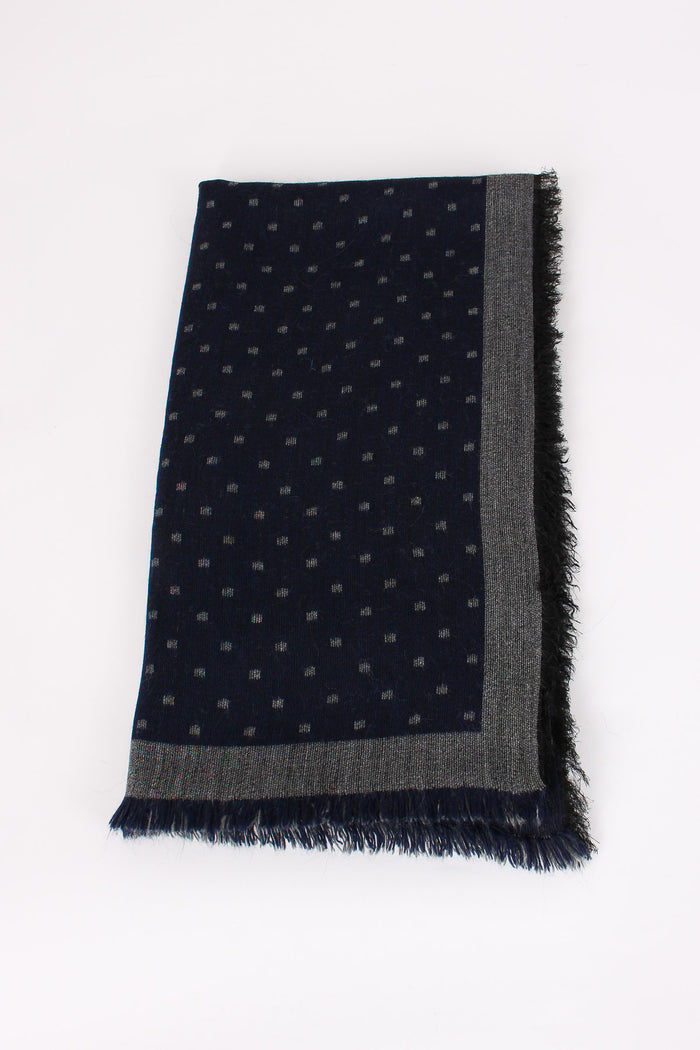 Sciarpa Pois Blu Navy-2