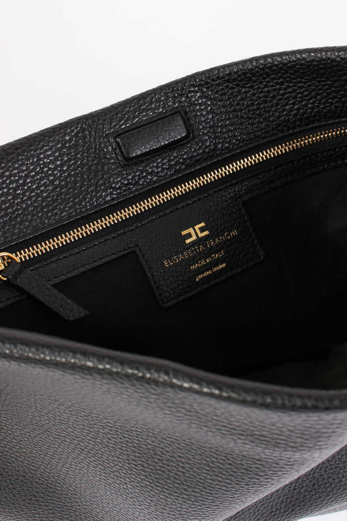 Borsa Pelle Piegata Nero-7