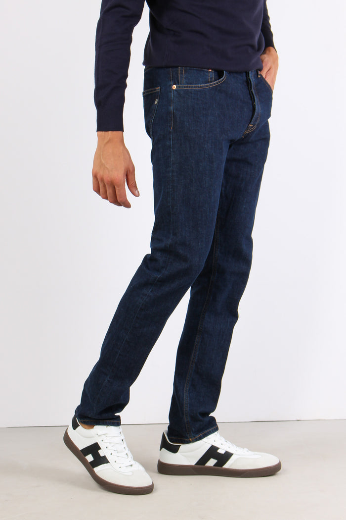 Icon Denim Pulito Risvolto Denim Scuro-5