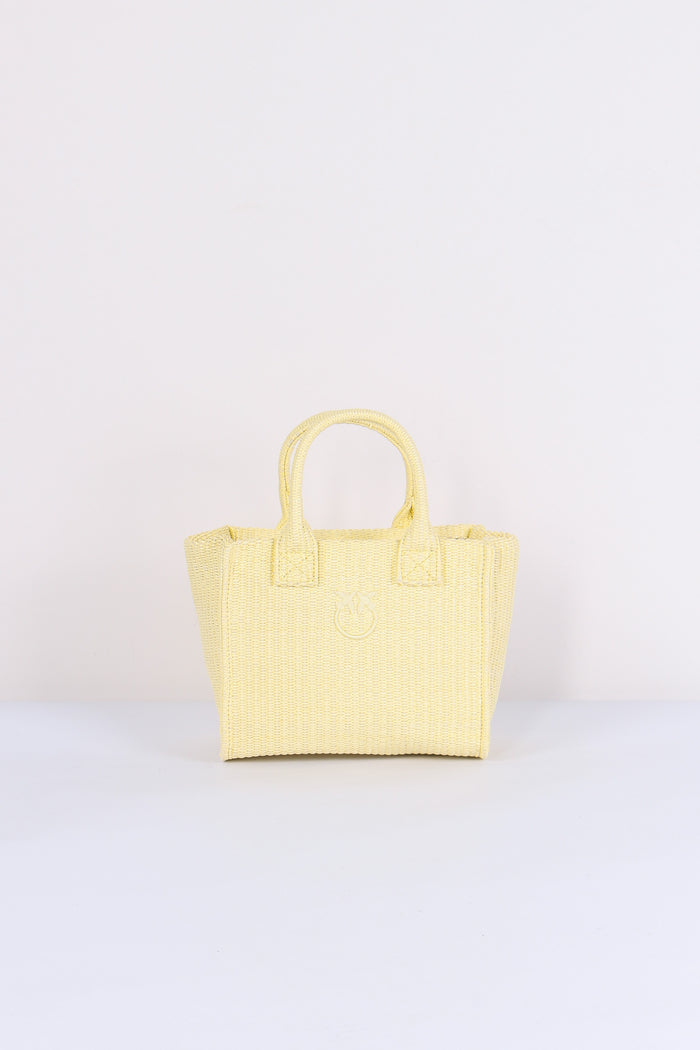 Mini Shopping Beach Rafia Giallo Plastinaca