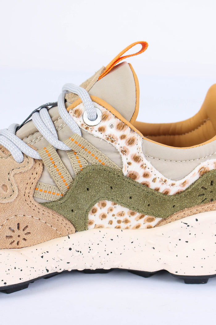 Sneakers Yamano  Cow Velour Beige/brown-4