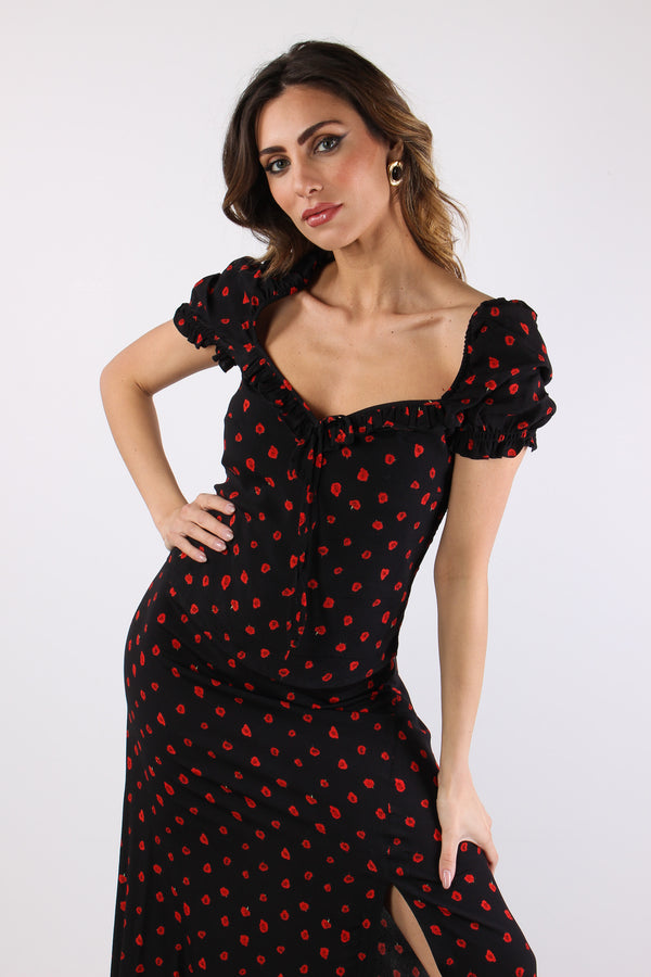 Top Corto Spallina Arriccio Nero