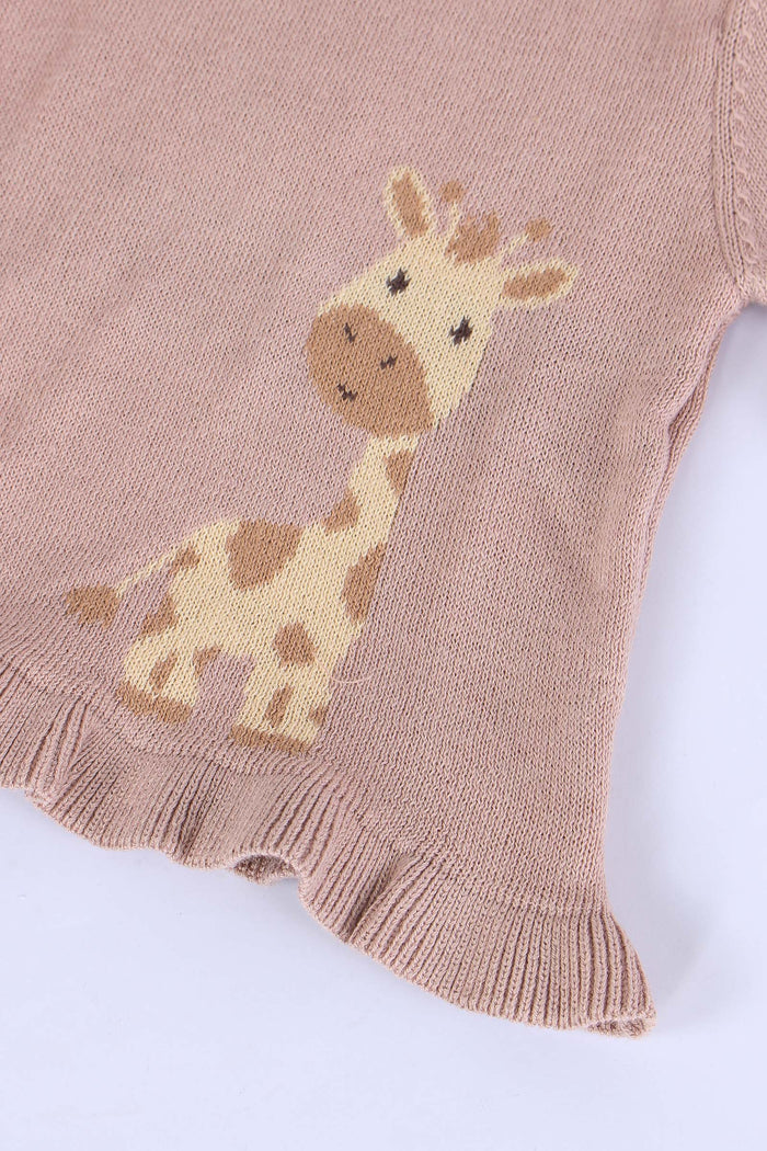 Maglia M/m Ricamo Giraffa Tramonto-3