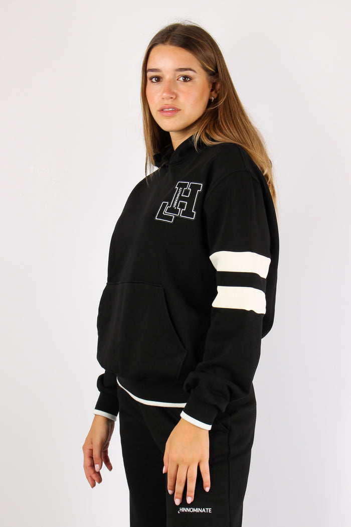 Felpa Cappuccio Collge Nero-6