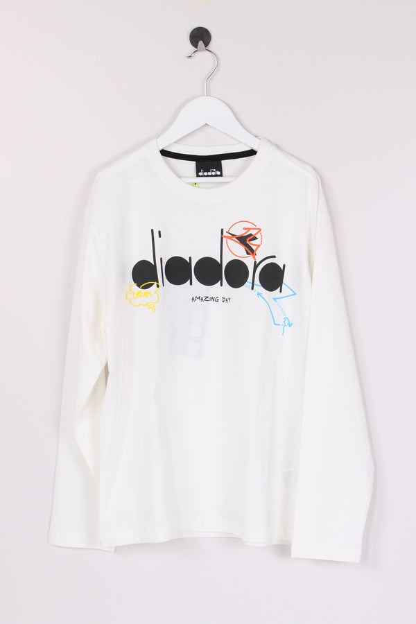 T-shirt Cotone Logo Multicolor Bianco