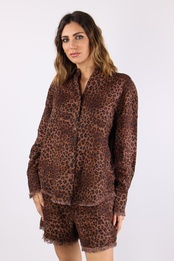 Camicia Lino Animalier Leopard-2