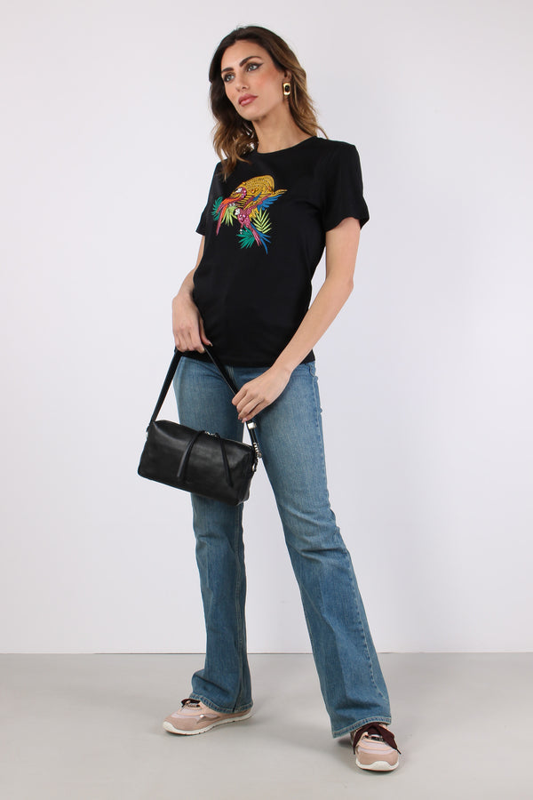 T-shirt Stampa Tucano Nero-2