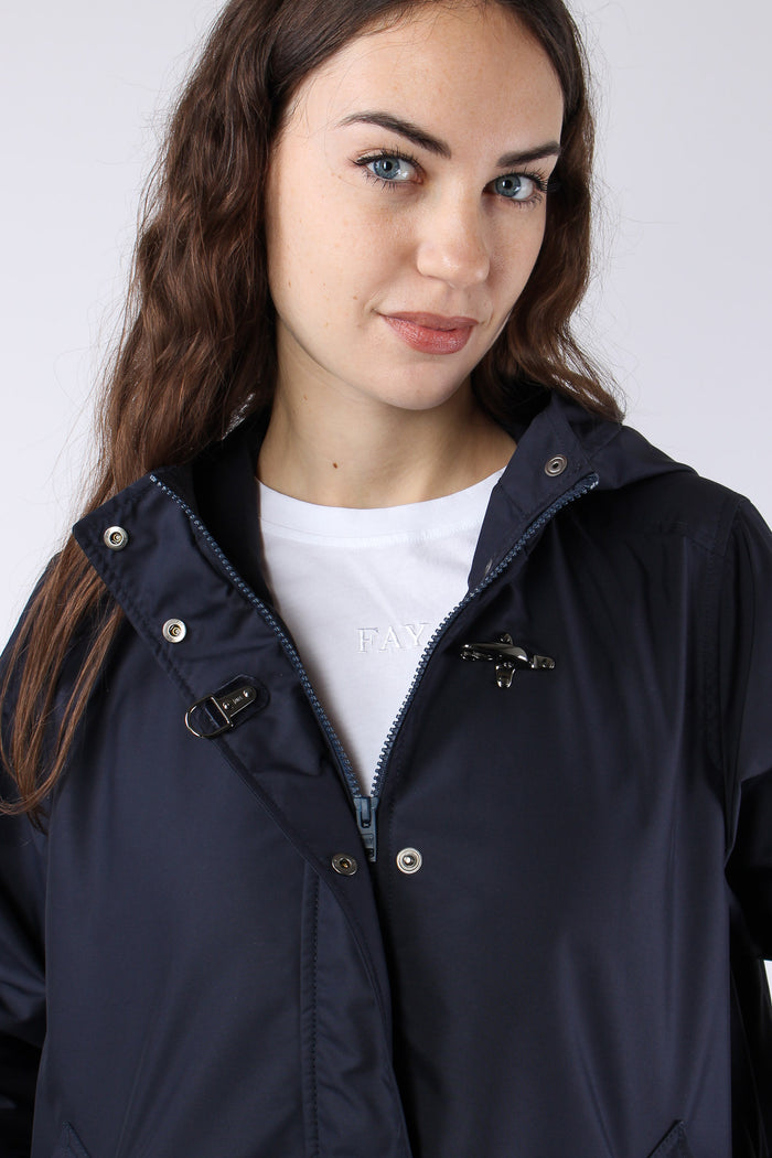 Cappa Nylon Cappuccio Blu-10