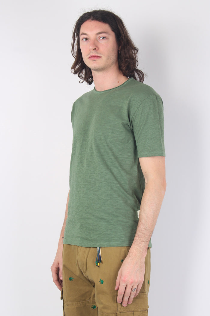 T-shirt Cotone Fiammato Green-6