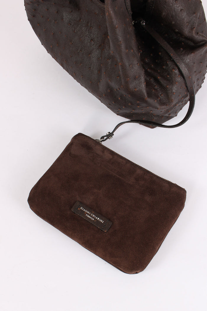 Dua Hobo Stampa Struzzo Espresso-6