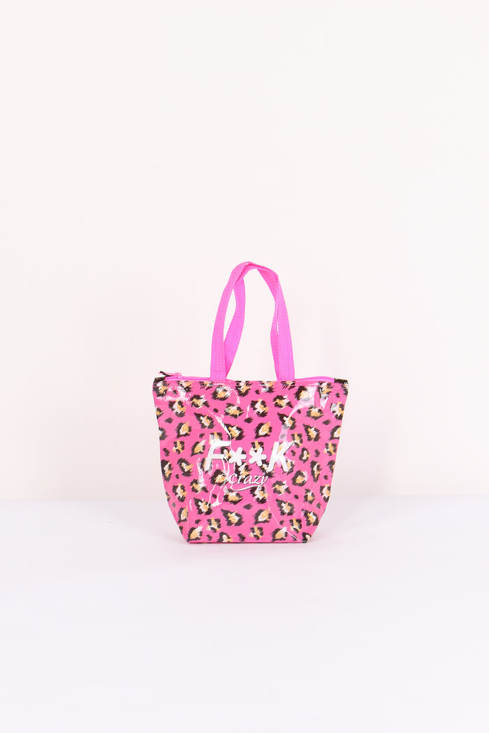Mini Shopping Pvc Animalier Fucsia