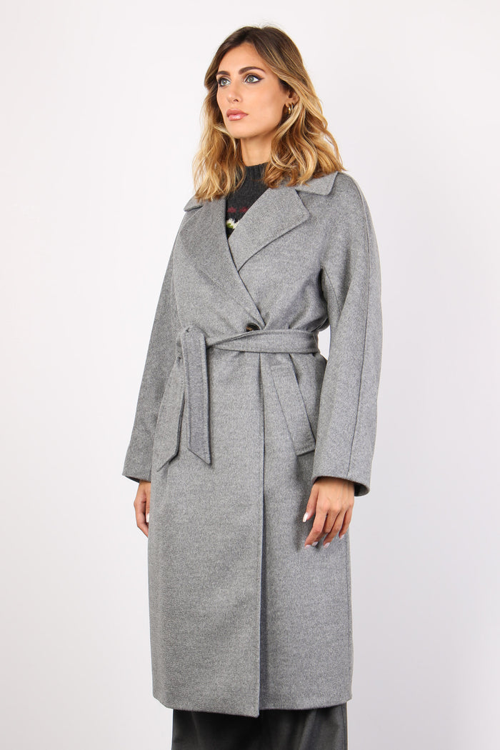 Resina Cappotto Lungo Cintur Grigio Chiaro-6