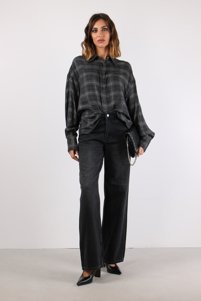 Camicia Quadro Over Sparkly Check