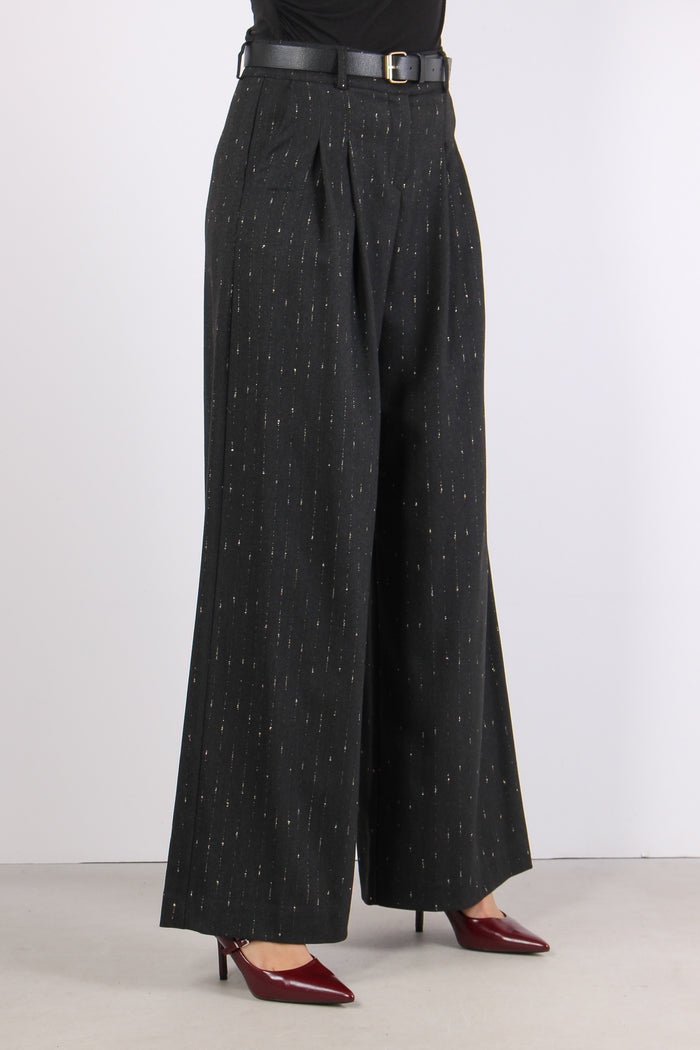 Pantalone Filo Lurex Doppia Pe Grigio-7