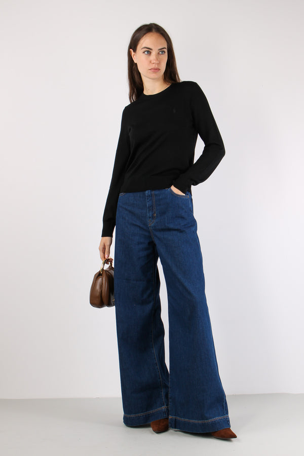 Maglia Girocollo Lana Polo Black