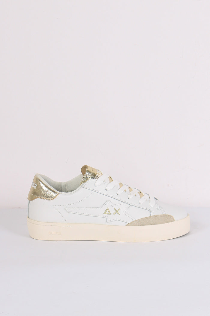 Sneaker Katy Leather Bianco/oro