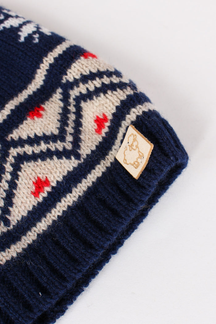 Cuffia Fantasia Norvegese Blu/latte/beige-5