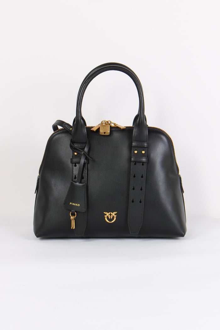 Bowling Bag Media Vitello Nero/gold