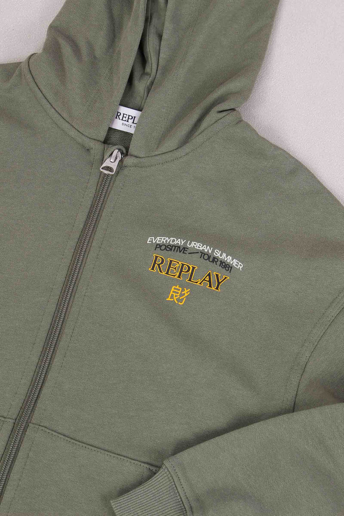 Felp Full Zip Cappuccio Militare-3