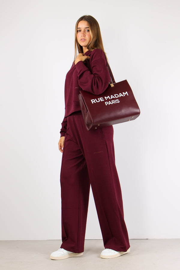 Pantalone Palazzo Modal Bordeaux