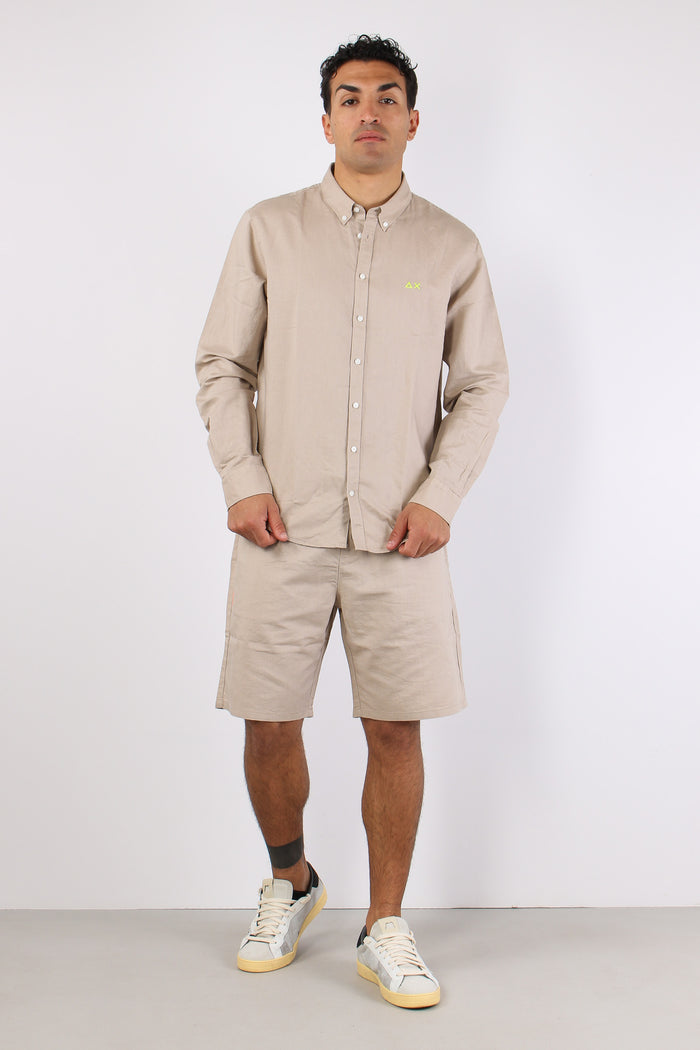 Camicia Basica Lino Stone-3