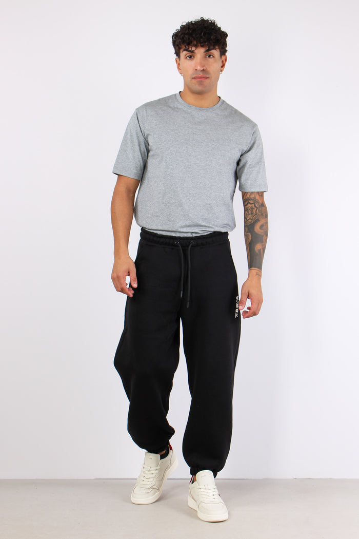 Pantalone Felpa Logo Nero