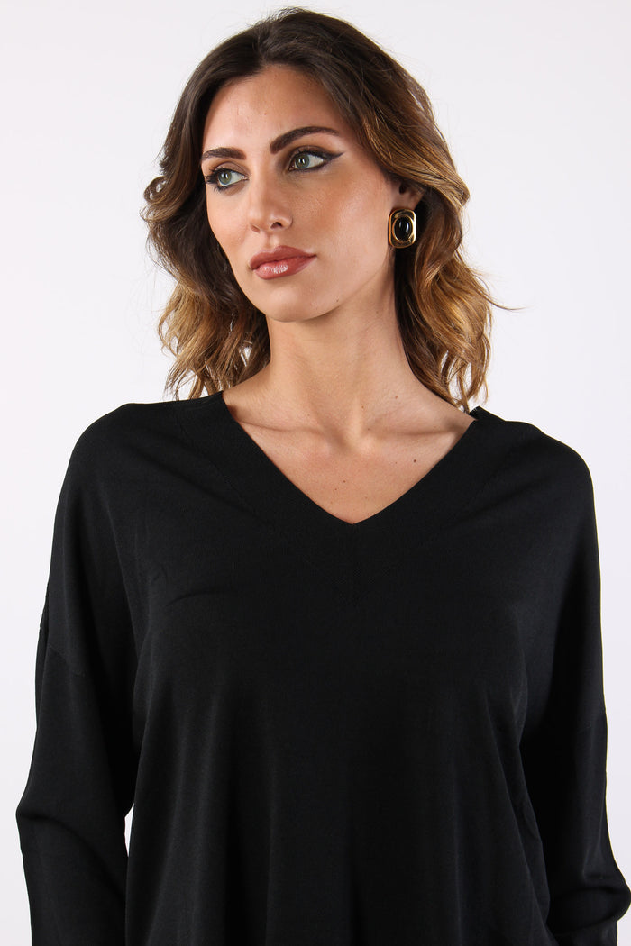 Maglia  M/m Scavo V Nero-6