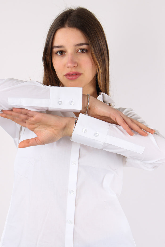 Camicia Slim Cotone Bianco-7
