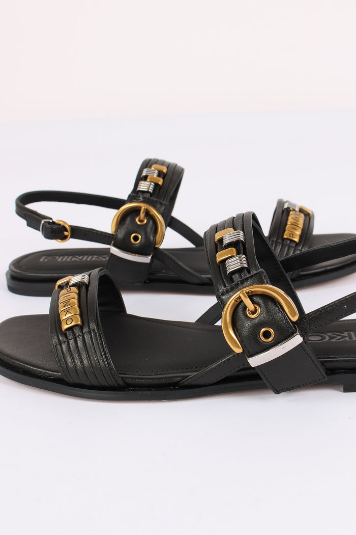 Sandalo Fibbia Borchie Black-5