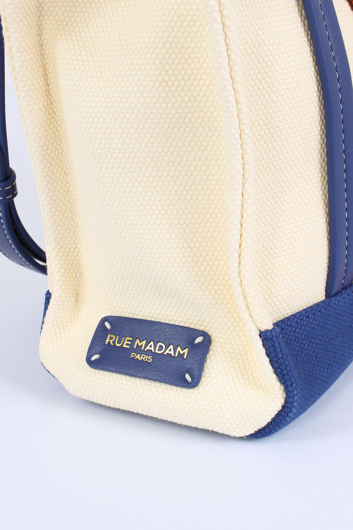 Shopping Mini Canvas Orso Bicolor Blue-8