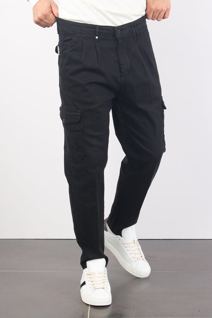 Pantalone Cargo Nero-2