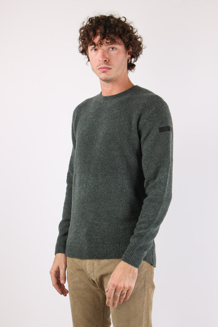 Girocollo Lana Boucle Forest Green-4