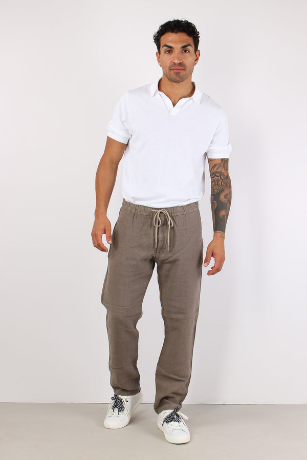 Pantalone Fit Coulisse Fango