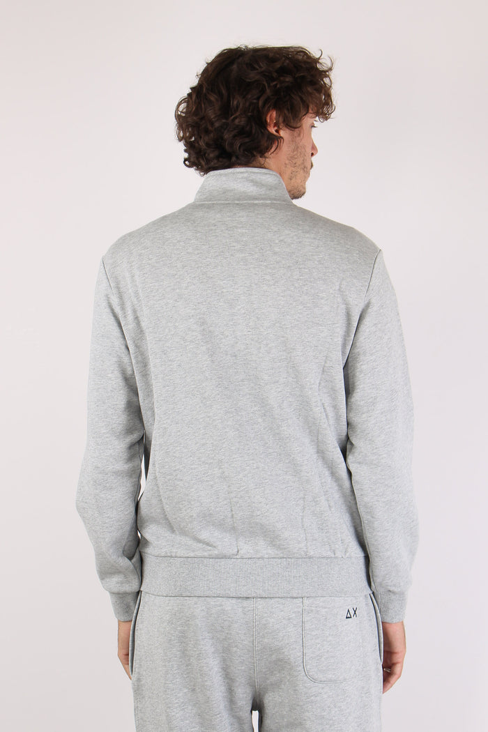 Felpa Full Zip Grigio-5